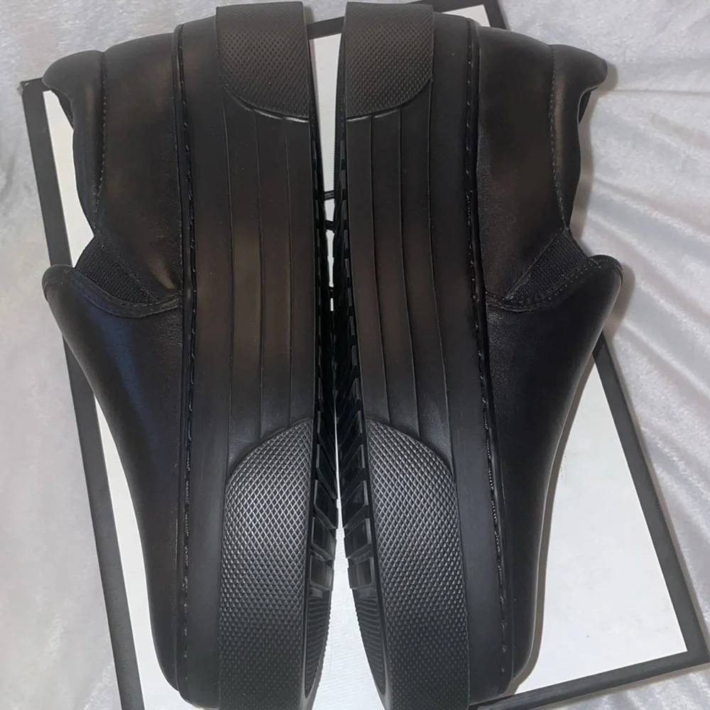 NWT J/SLIDES AILEEN Leather Slip-on Sneaker in Black/Black - Picture 8 of 10
